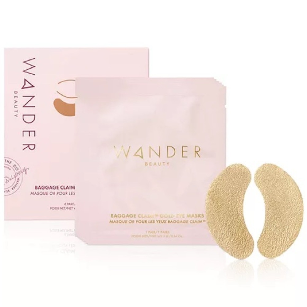 ✨ WANDER BEAUTY Baggage Claim™ Gold Eye Masks ✨